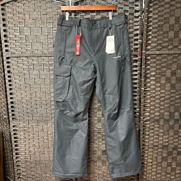 Volcom Mens V.CO Hunter Pants Medium Black Loose Fit Cargo - Picture 3 of 16